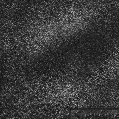 Supreme S/S Leather Work Shirt - Black