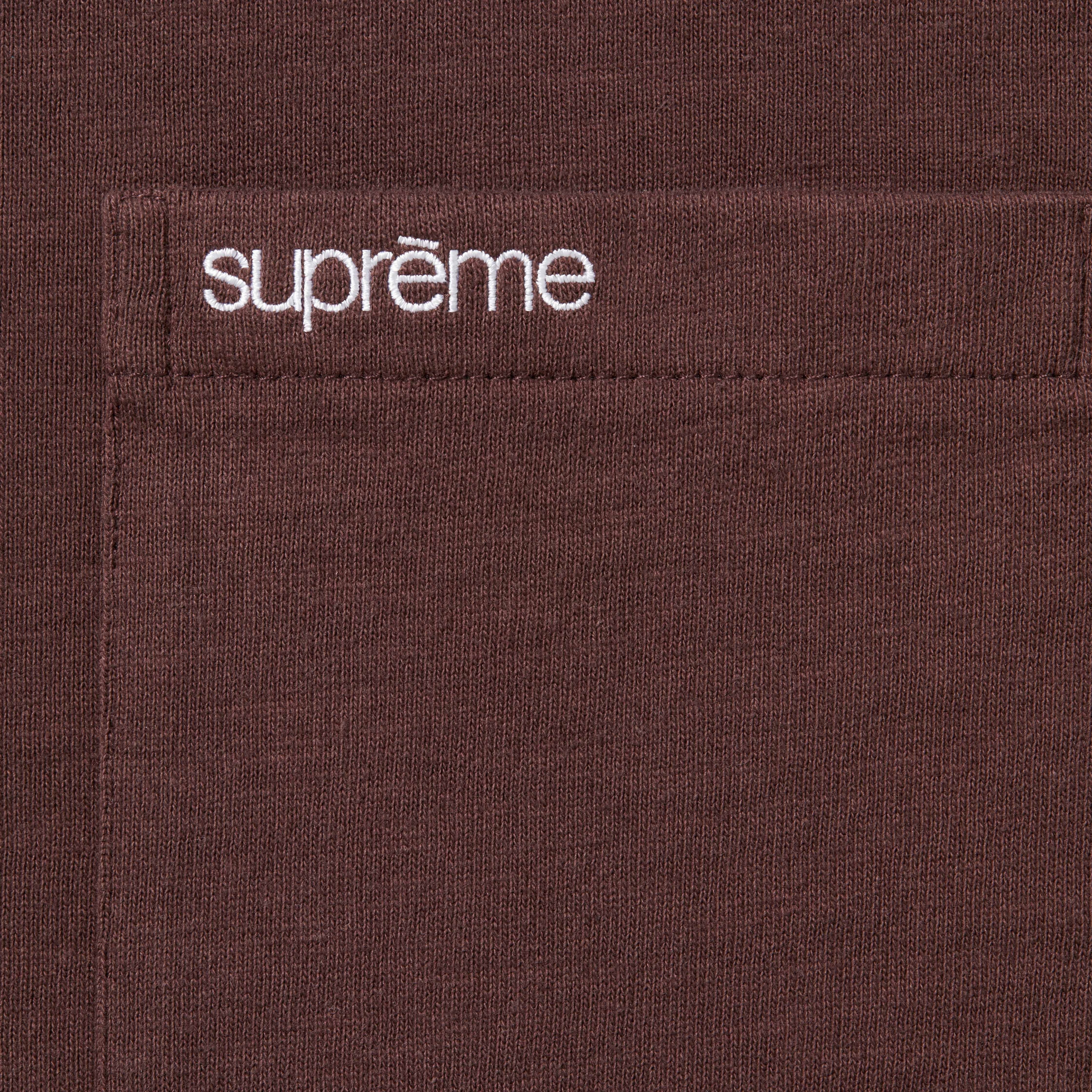 Supreme S S Pocket Tee (FW23) - Brown - $60