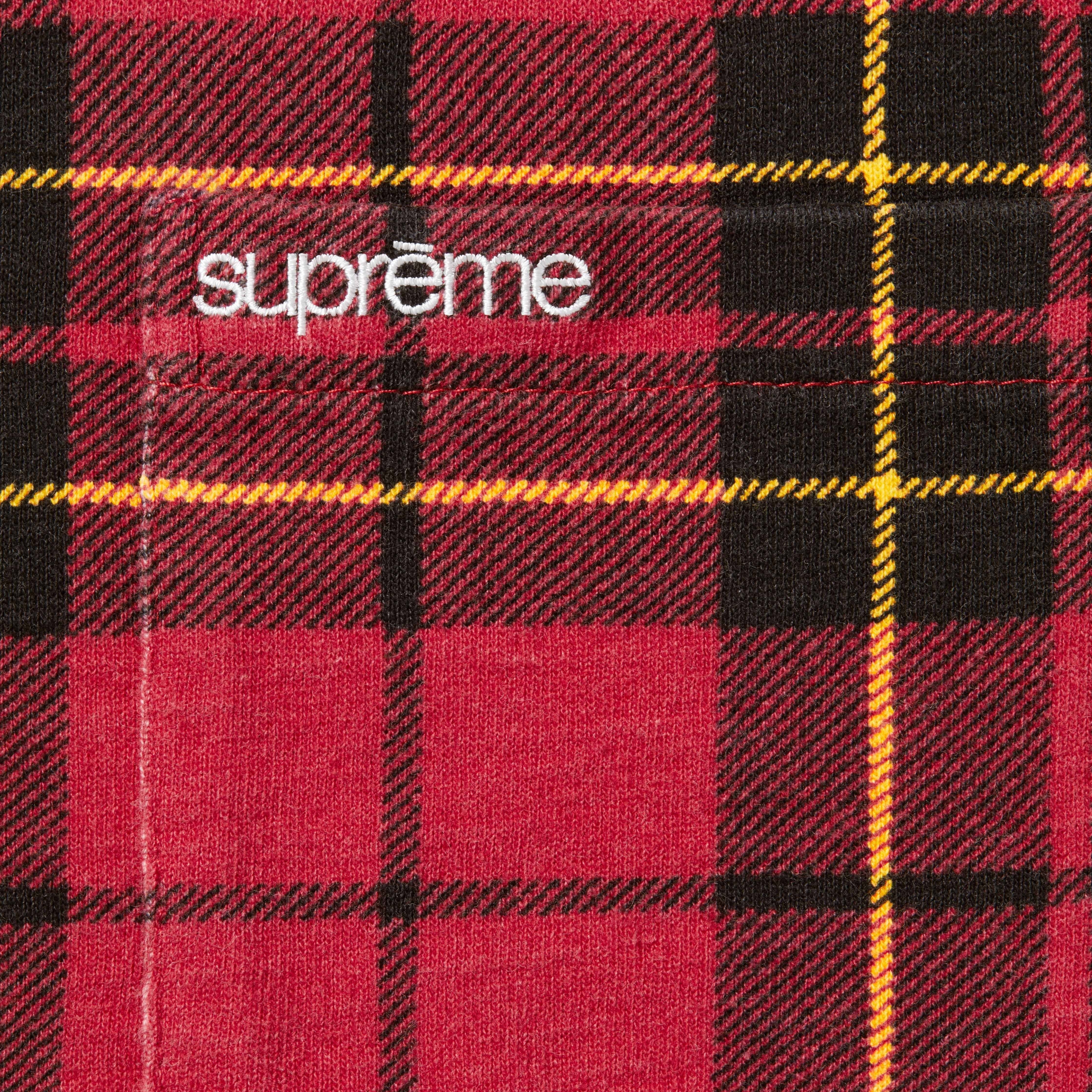 Supreme S S Pocket Tee (FW23) - Plaid - $60
