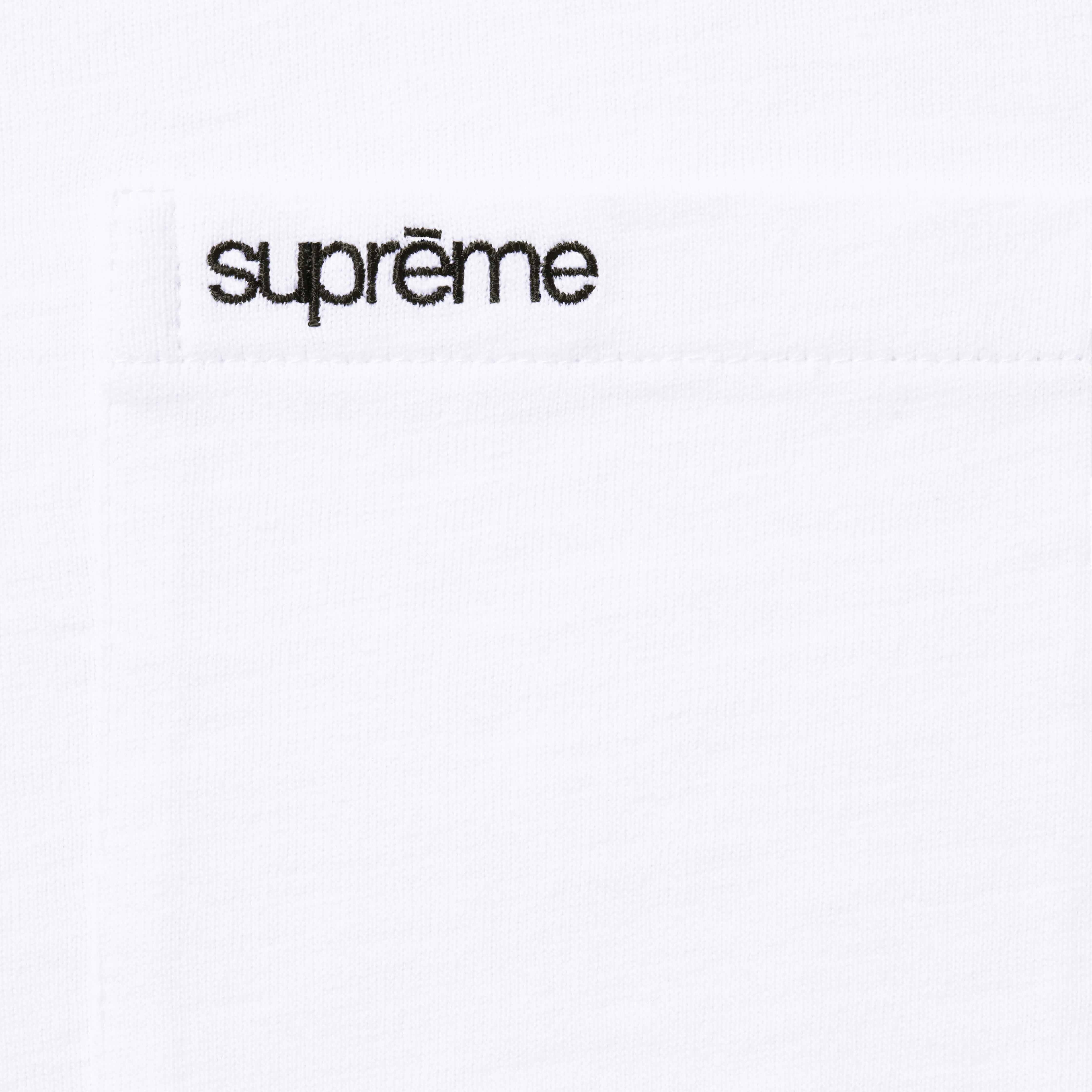 Supreme S S Pocket Tee (FW23) - White - $60