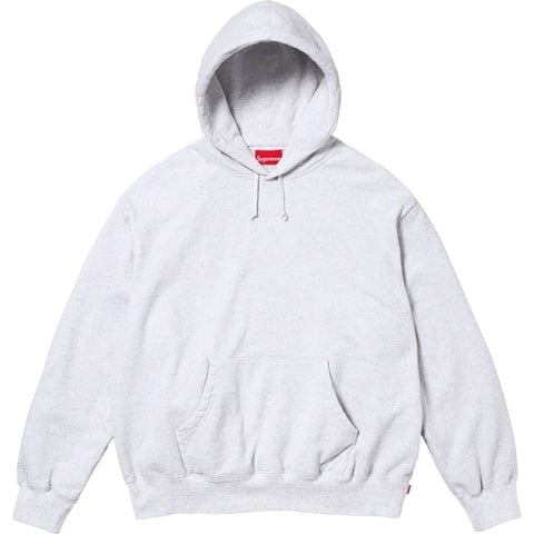 Supreme Satin Appliqué Hooded Sweatshirt - Ash Grey