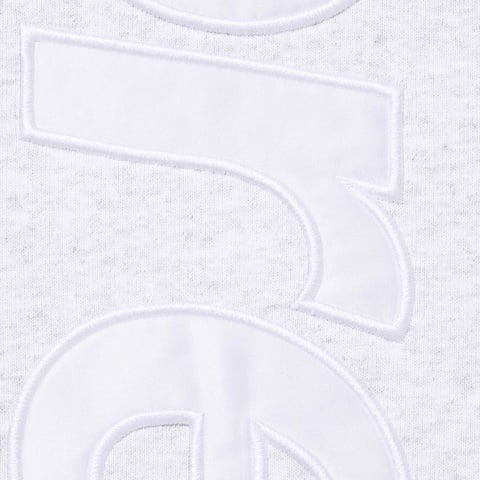 Supreme Satin Appliqué Hooded Sweatshirt - Ash Grey