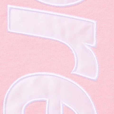 Supreme Satin Appliqué Hooded Sweatshirt - Light Pink