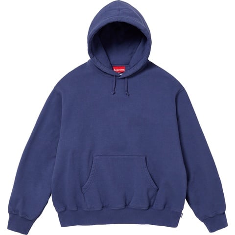 トップス Satin Applique Hooded Sweatshirt Navy Satin Appliqué Hooded Sweatshirt - Supreme
