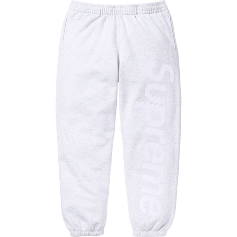 Supreme Satin Appliqué Sweatpant - Ash Grey