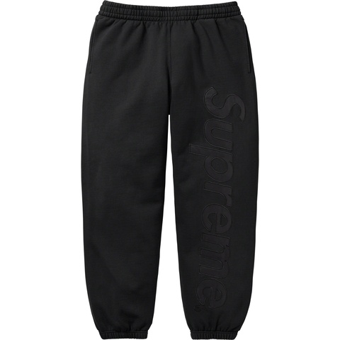 Supreme Satin Appliqué Sweatpant - Black
