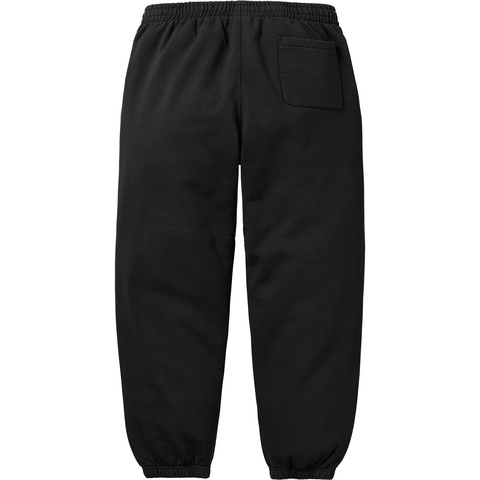 Supreme Satin Appliqué Sweatpant - Black