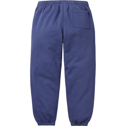Supreme Satin Appliqué Sweatpant - Washed Navy