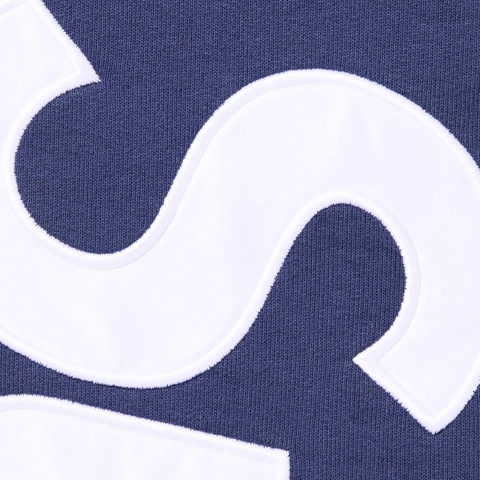 Supreme Satin Appliqué Sweatpant - Washed Navy