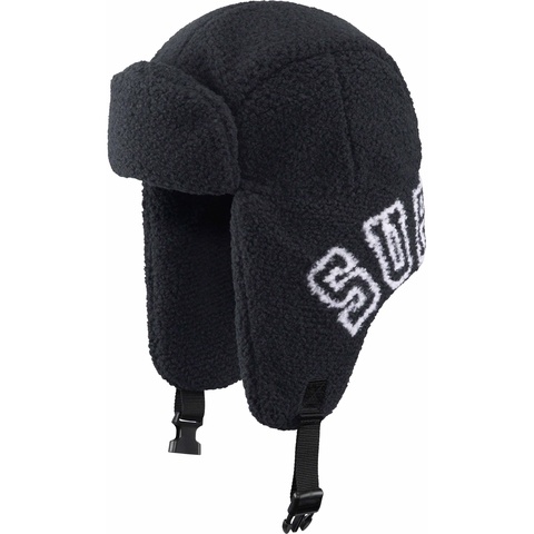 帽子 Supreme Sherling Trooper 23FW Black ML Shearling Trooper - fall/winter 2023 - Supreme