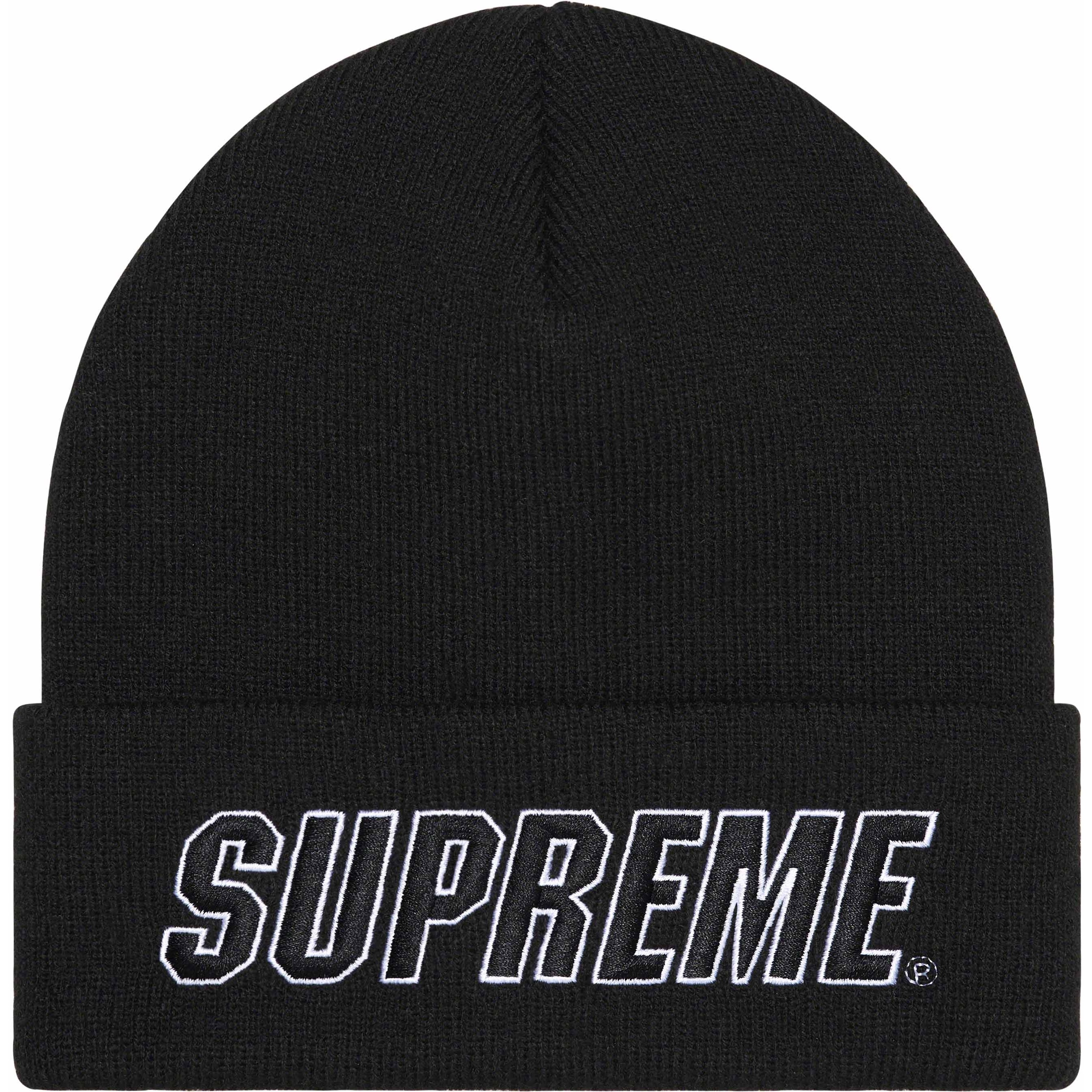 Supreme Slant Beanie (FW23) - Black - $40