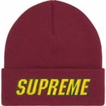 Supreme Slant Beanie (FW23) - Burgundy