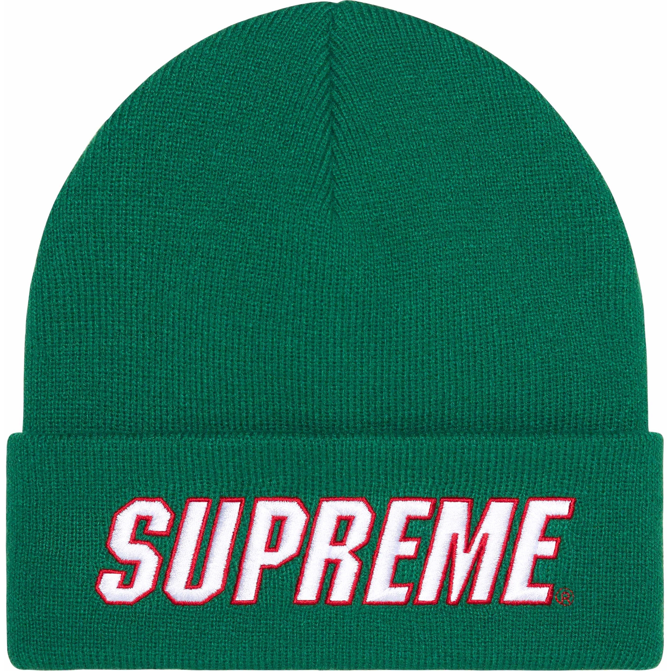 Supreme Slant Beanie (FW23) - Green - $40