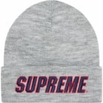 Supreme Slant Beanie (FW23) - Heather Grey