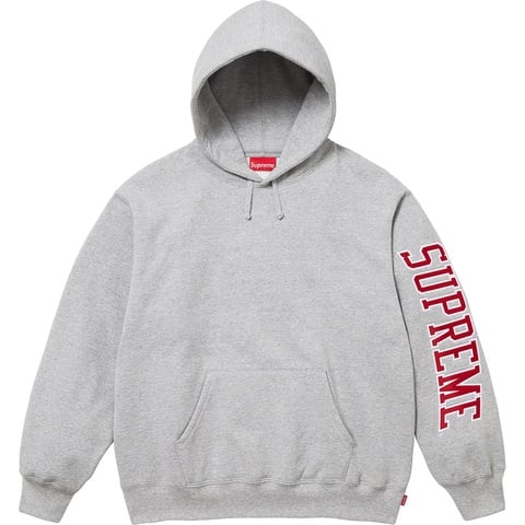 Supreme Sleeve Arc Hooded Sweatshirt - Heather Grey