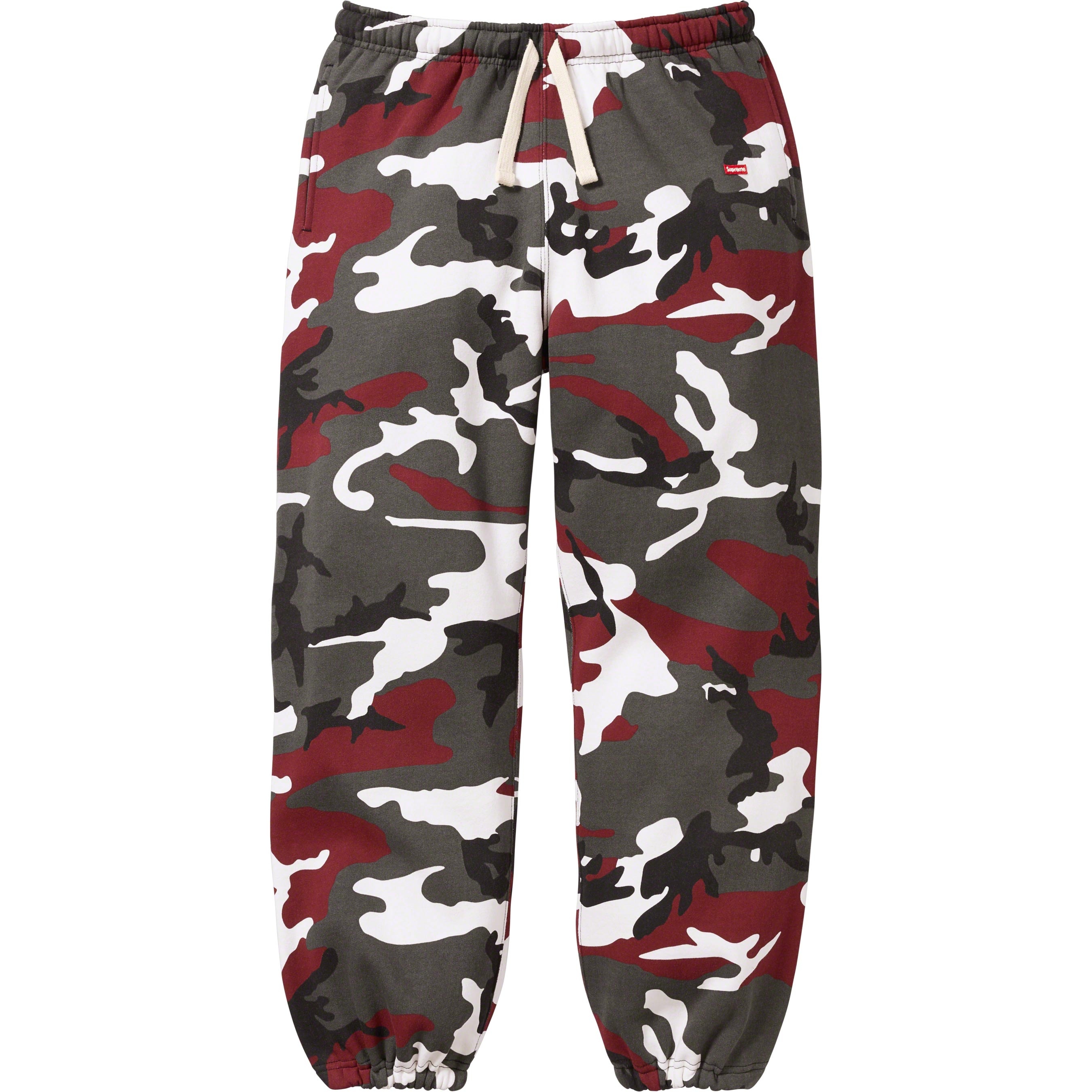Supreme Small Box Drawcord Sweatpant (FW23) - Red Camo - $158