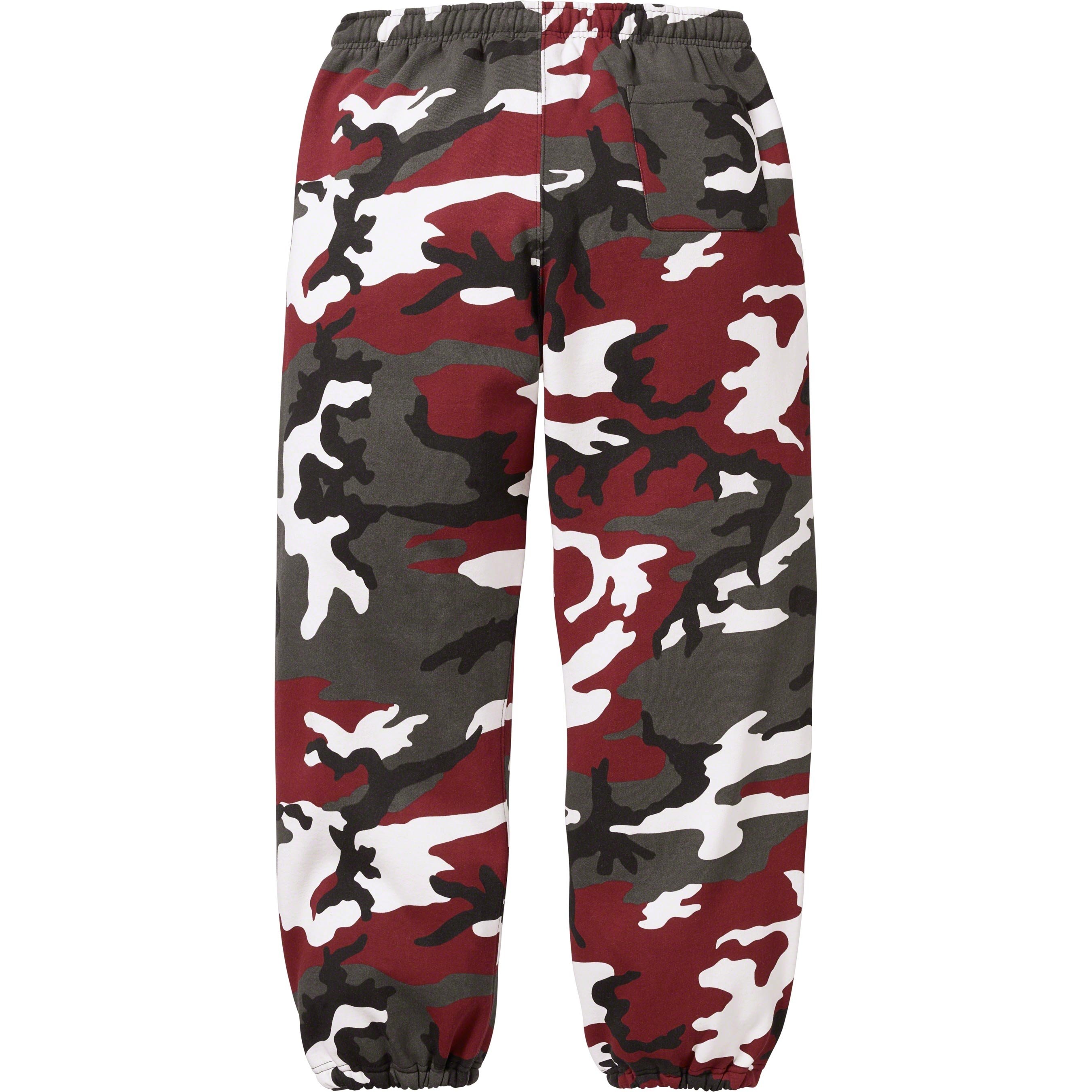 Supreme Small Box Drawcord Sweatpant (FW23) - Red Camo - $158