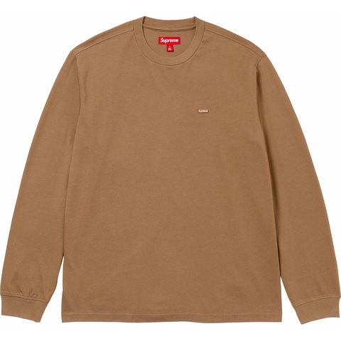 Supreme Small Box L/S Tee - Light Brown