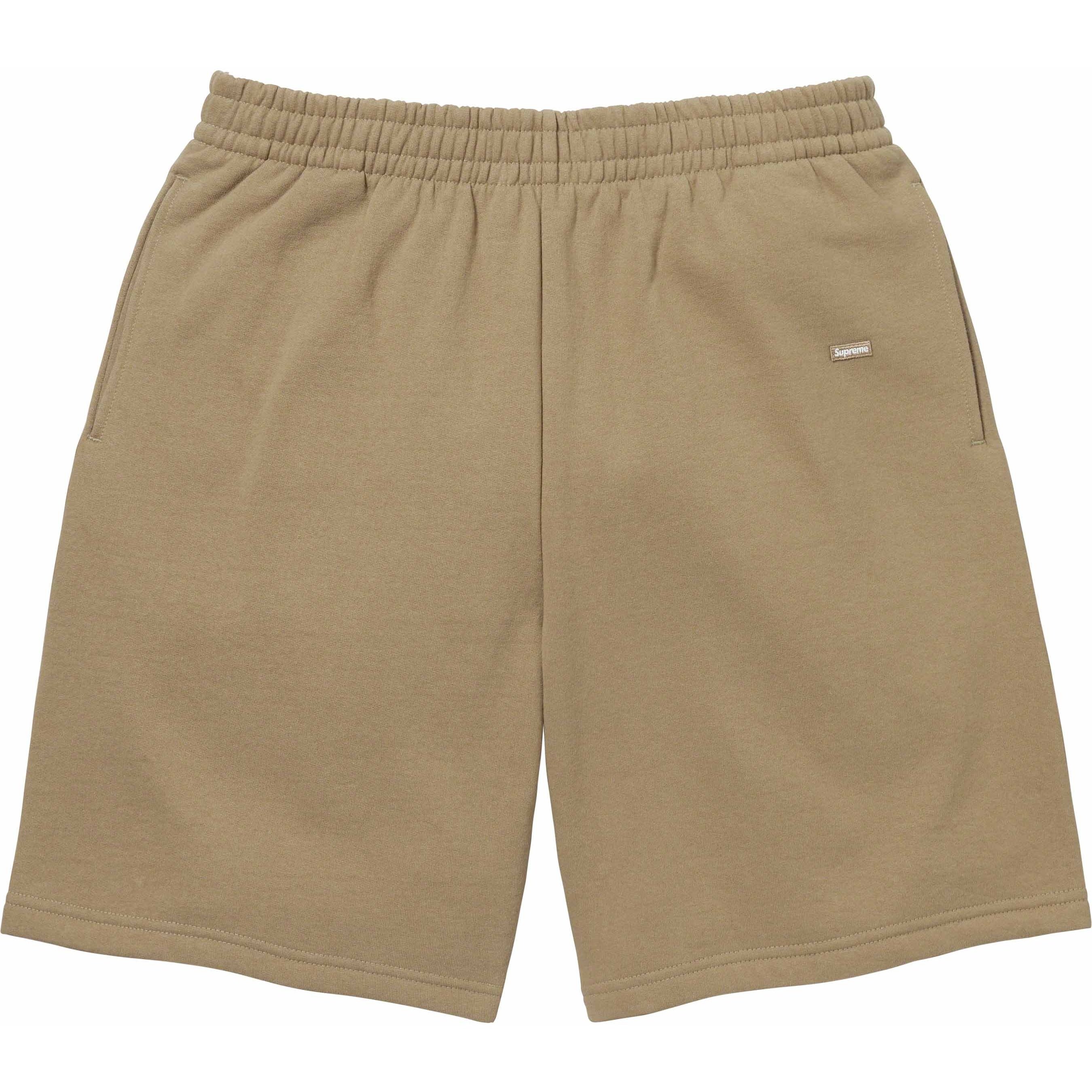 Supreme Small Box Sweatshort (FW23) - Dark Sand - $118