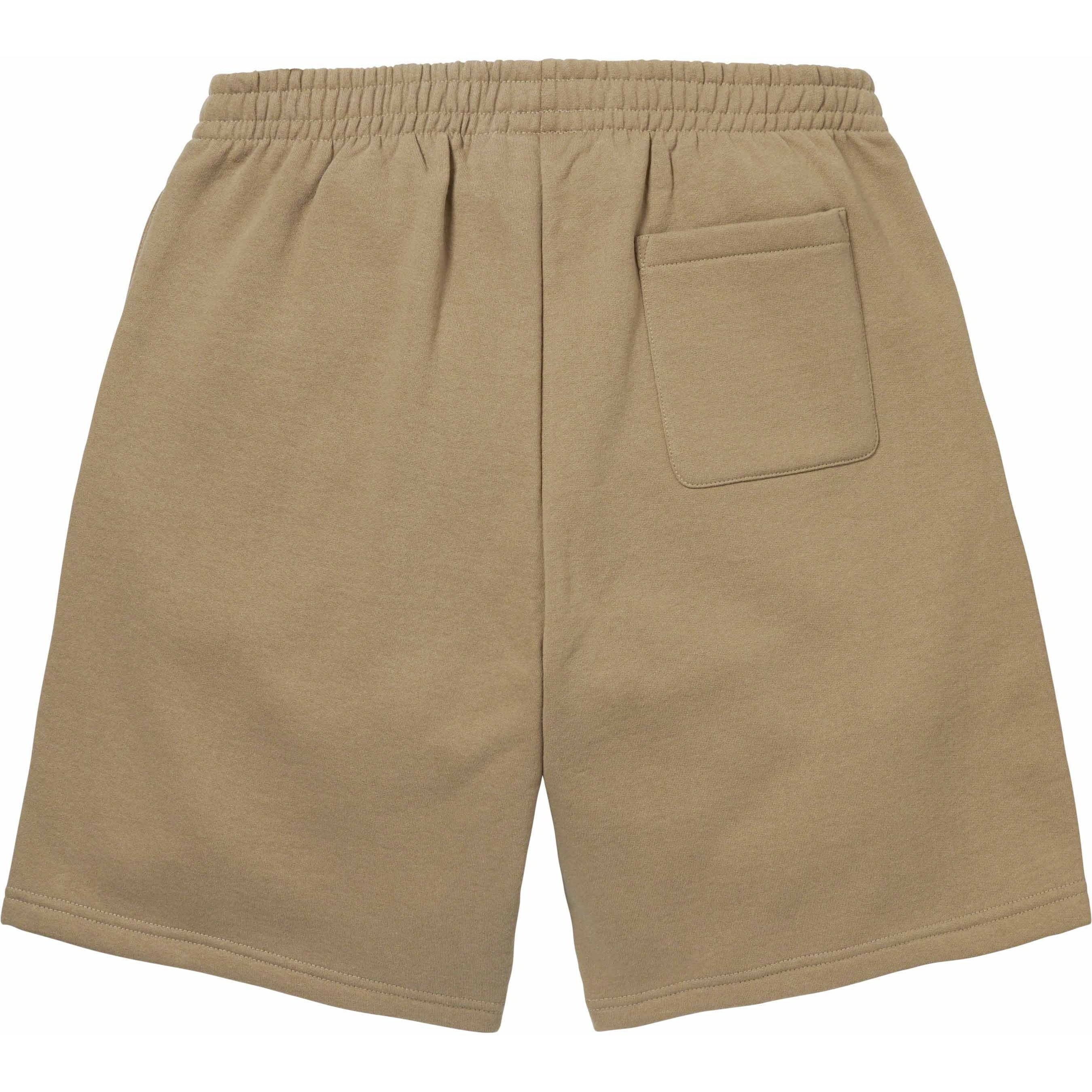 Supreme Small Box Sweatshort (FW23) - Dark Sand - $118