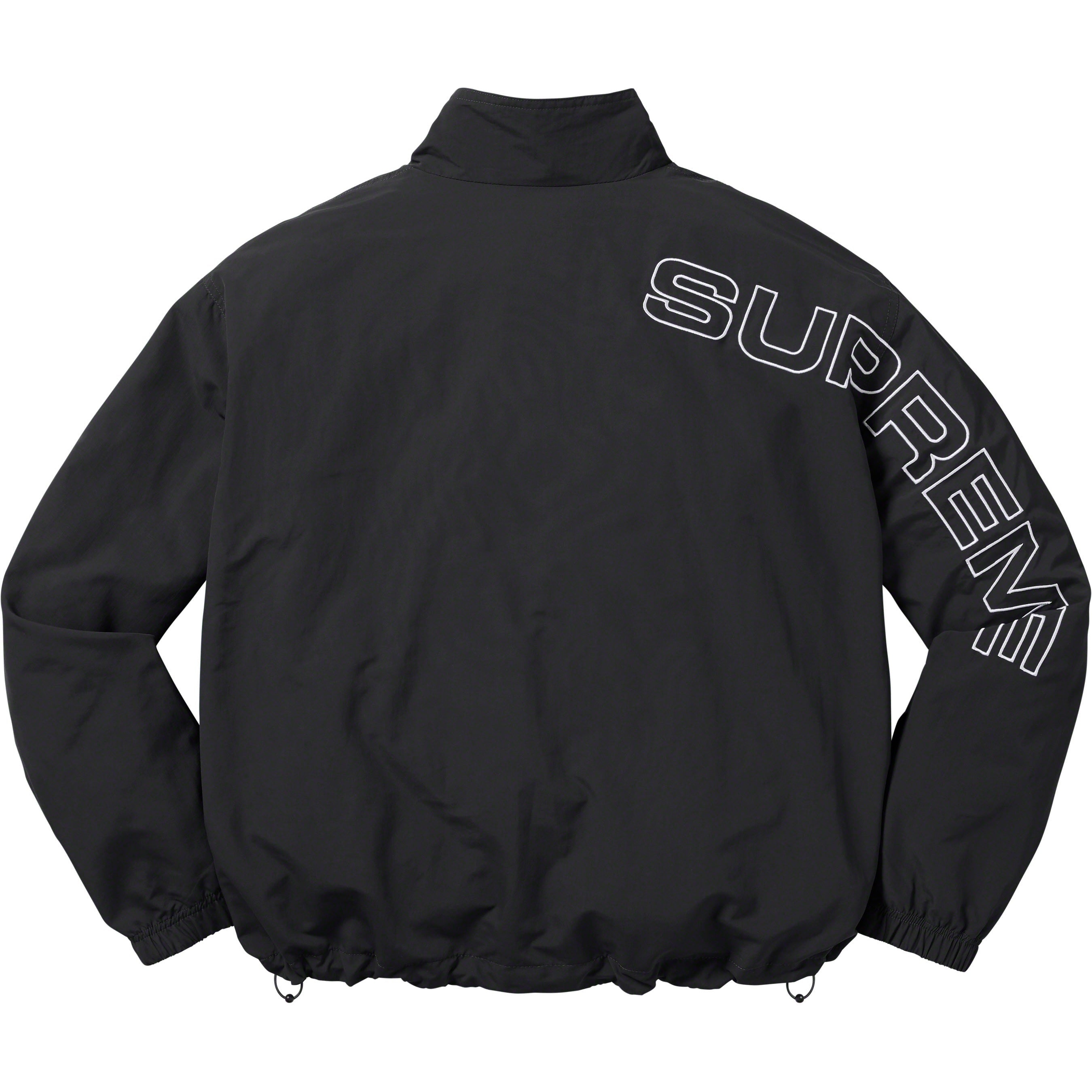 Supreme Spellout Embroidered Track Jacket (FW23) - Black - $168