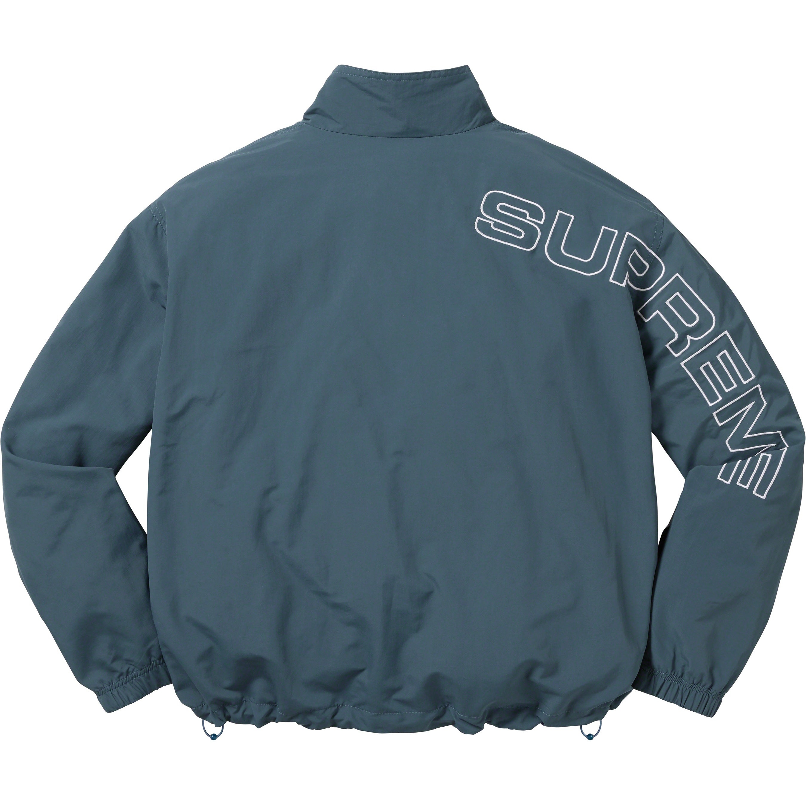 Supreme Spellout Embroidered Track Jacket (FW23) - Dark Blue - $168