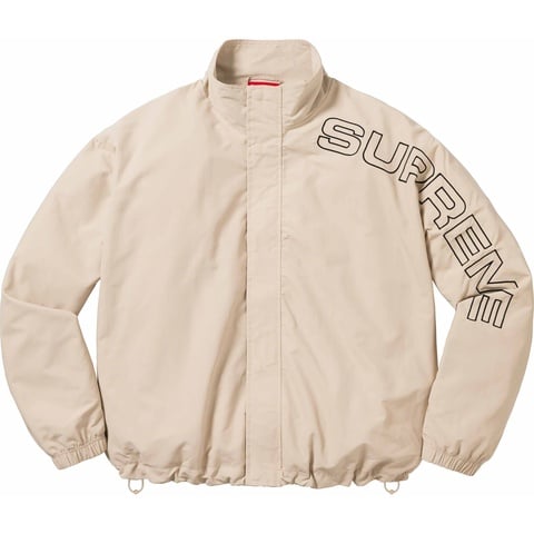 Supreme Spellout Embroidered Track Jacket - Sand