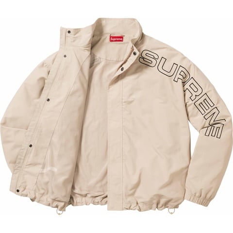 Supreme Spellout Embroidered Track Jacket - Sand