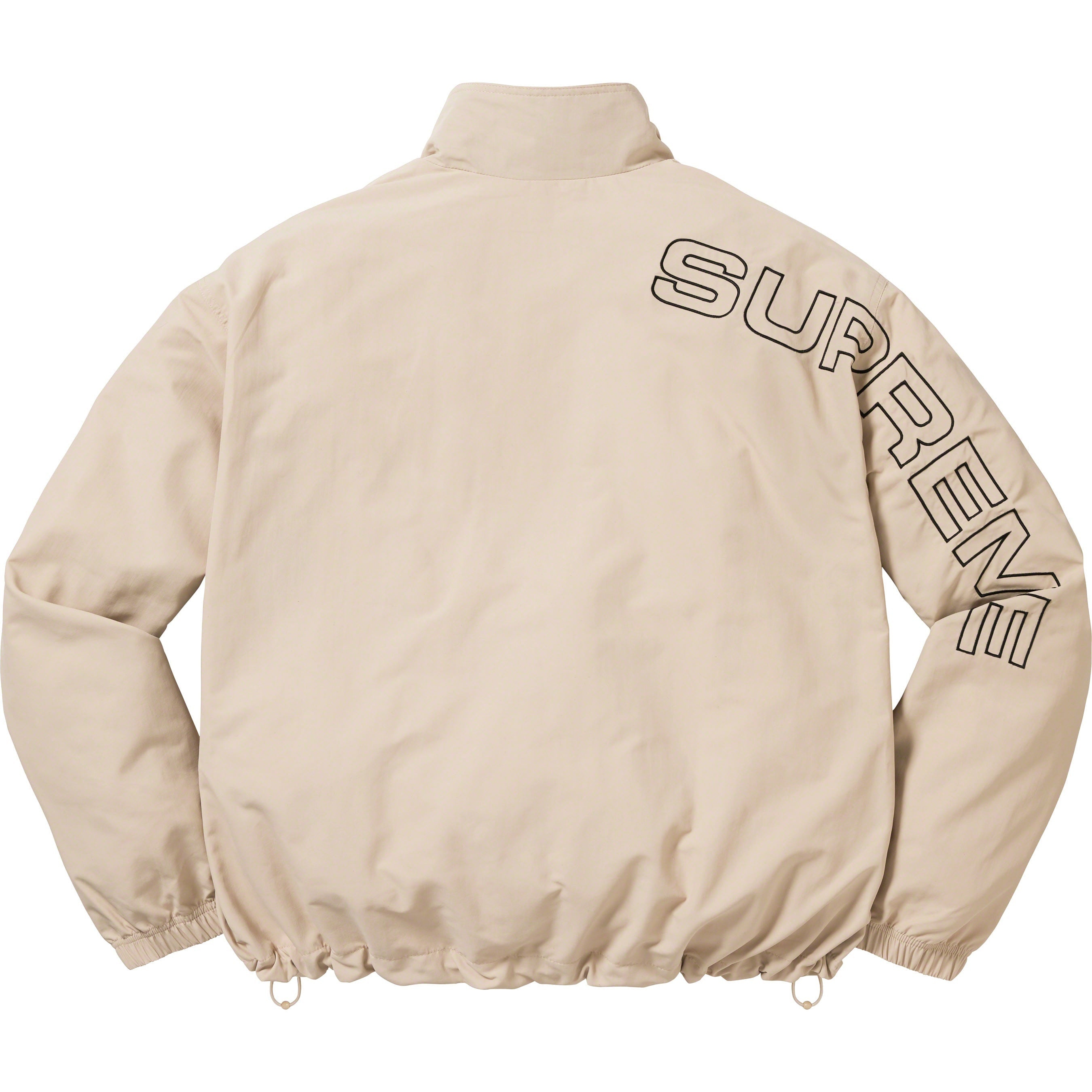 Supreme Spellout Embroidered Track Jacket (FW23) - Sand - $168