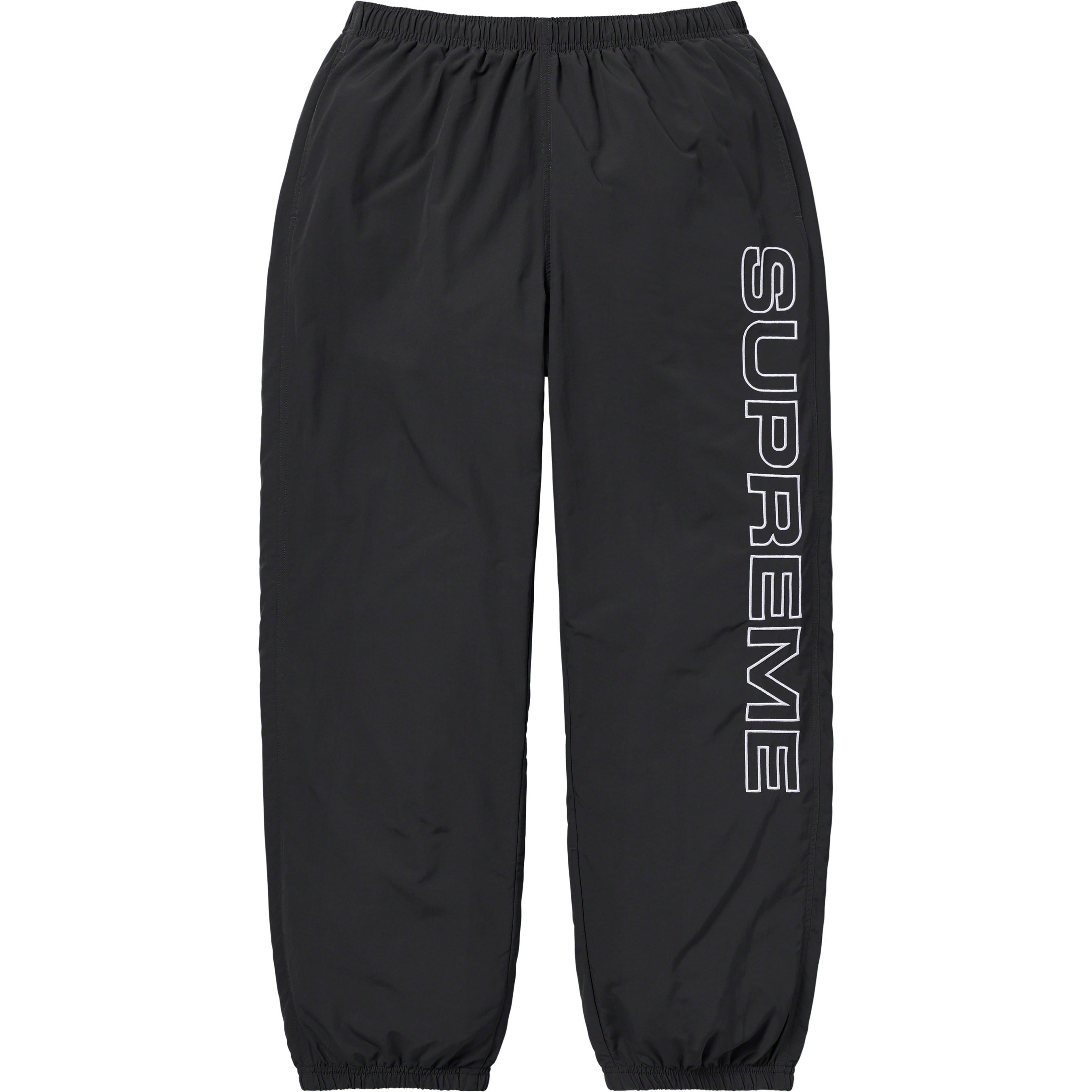 Supreme Spellout Embroidered Track Pant (FW23) - Black - $138