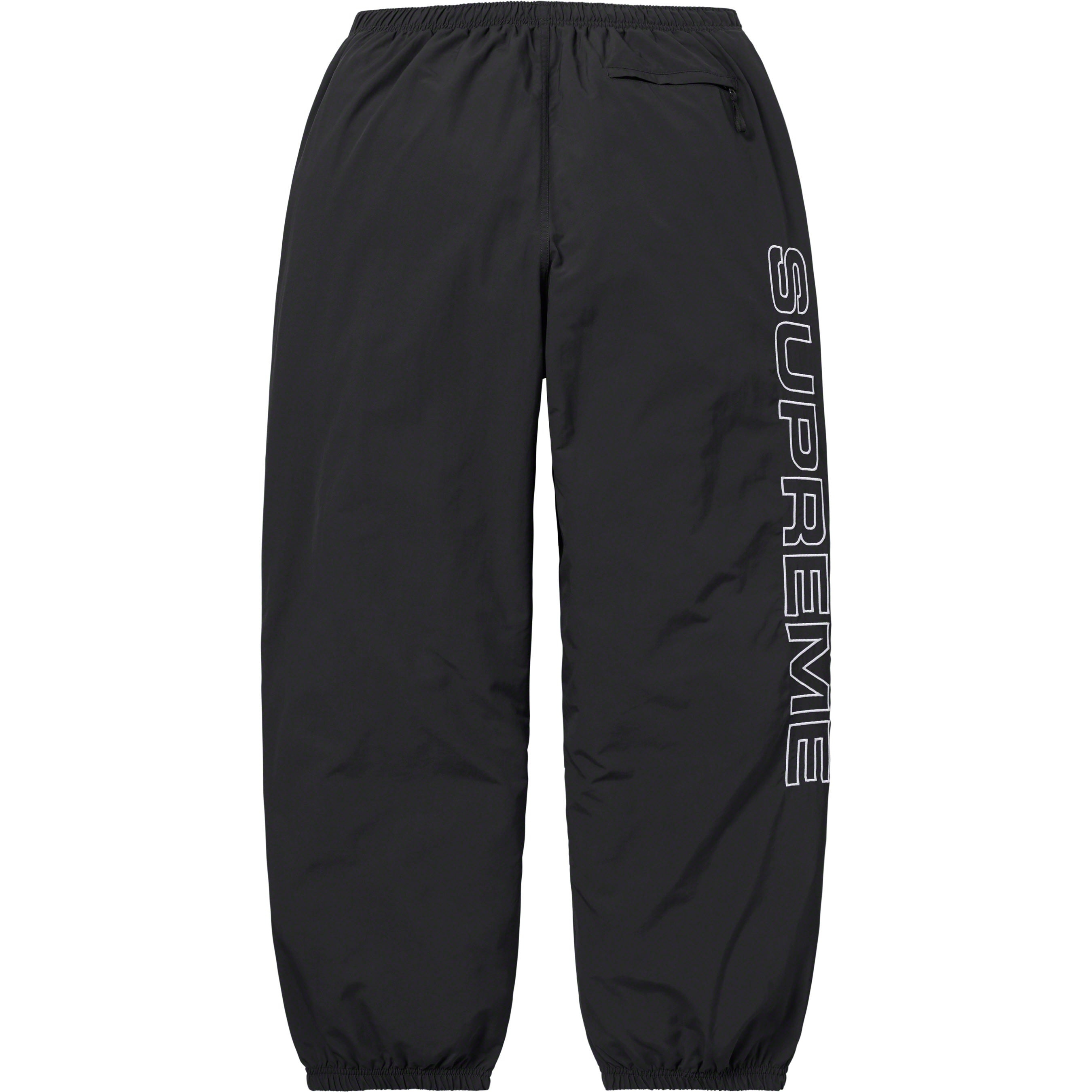 Supreme Spellout Embroidered Track Pant (FW23) - Black - $138