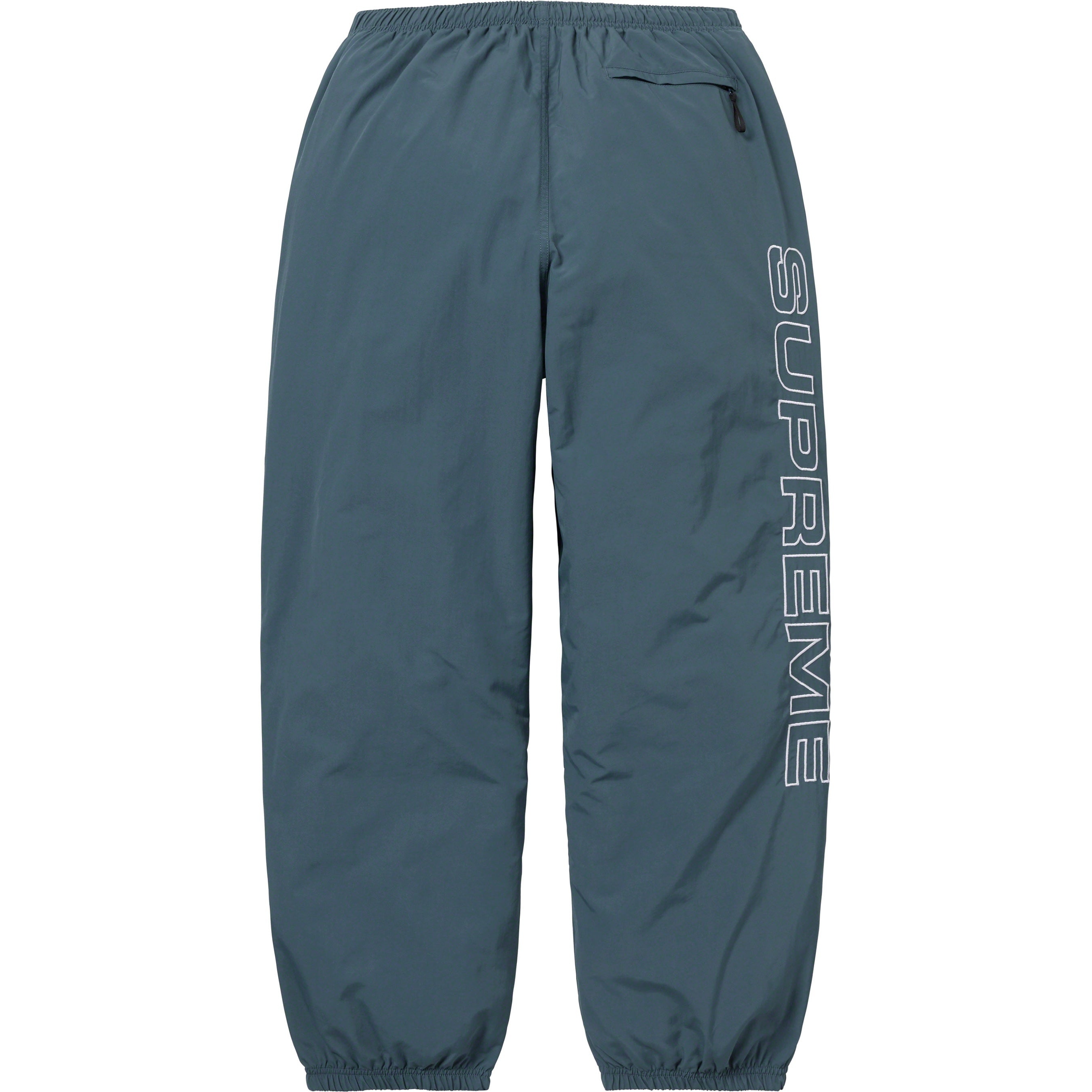 Supreme Spellout Embroidered Track Pant (FW23) - Dark Blue - $138