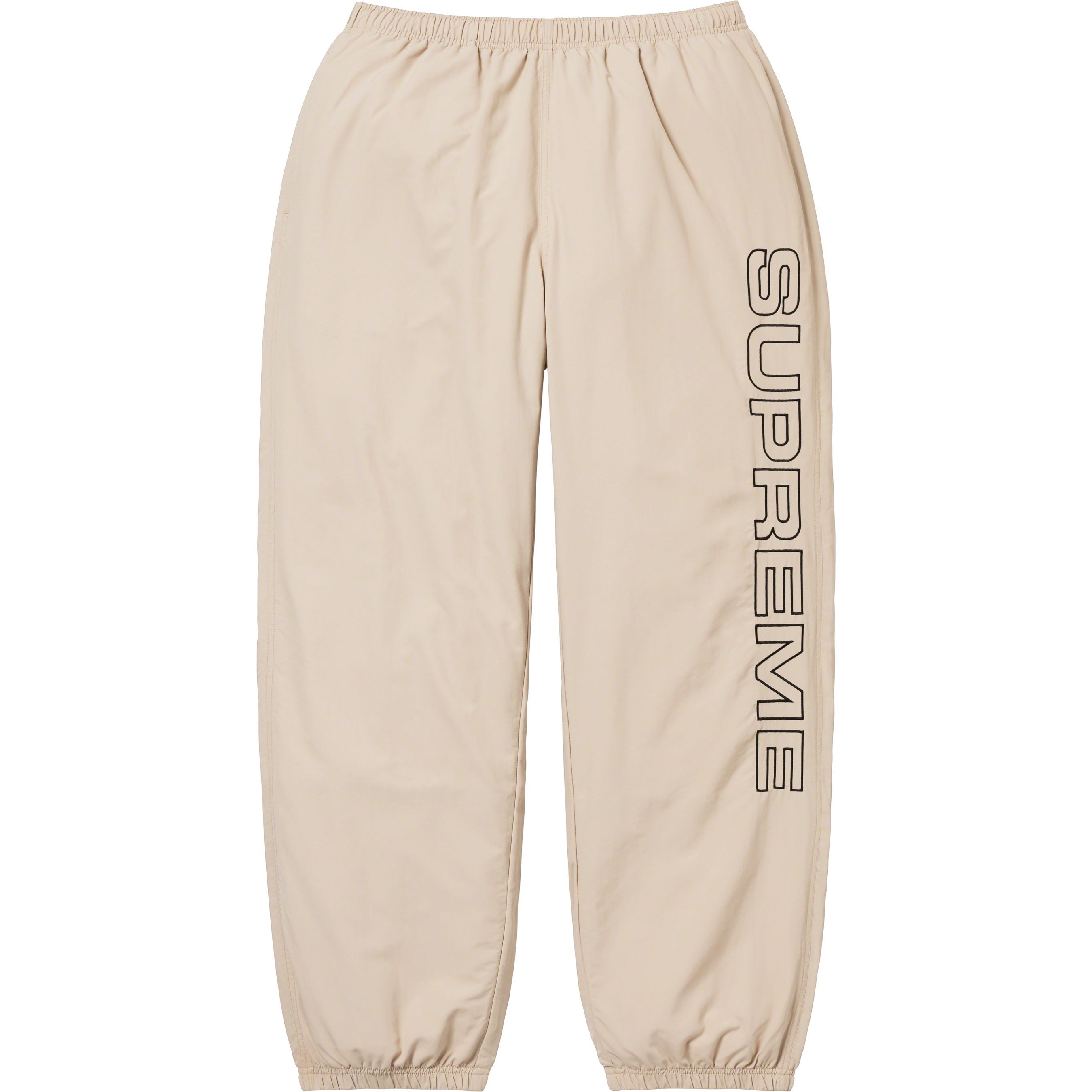 Supreme Spellout Embroidered Track Pant (FW23) - Sand - $138
