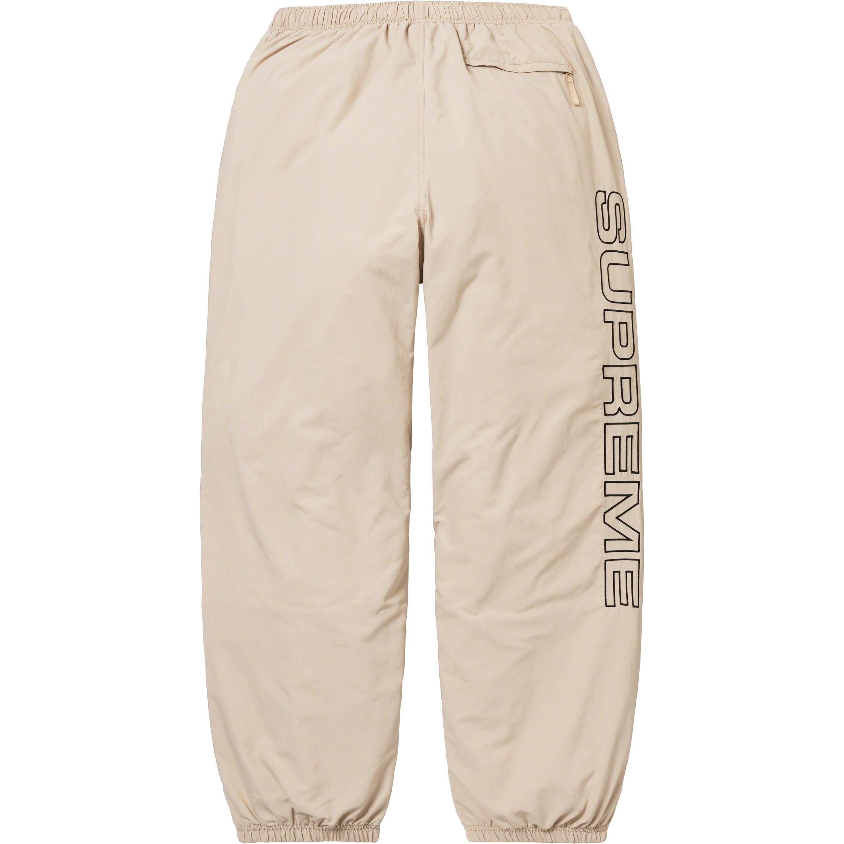 Supreme Spellout Embroidered Track Pant (FW23) - Sand - $138