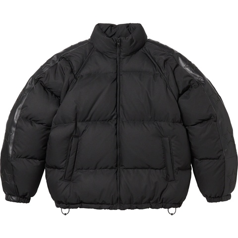 Supreme Star Sleeve Down Puffer Jacket - Black