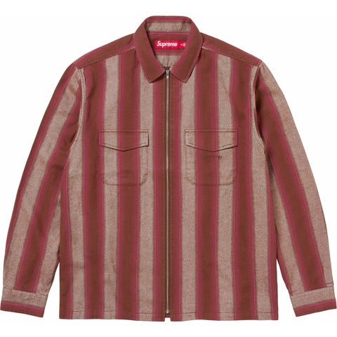 Stripe Flannel Zip Up Shirt - fall/winter 2023 - Supreme