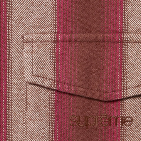 Stripe Flannel Zip Up Shirt - fall/winter 2023 - Supreme