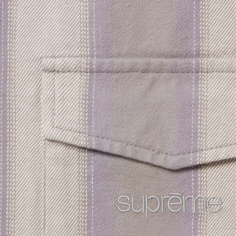 Stripe Flannel Zip Up Shirt - fall/winter 2023 - Supreme