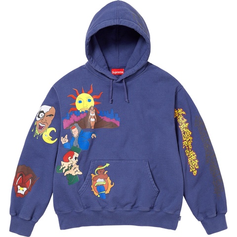 Supreme Sunrise Hooded Sweatshirt - Washed Navy