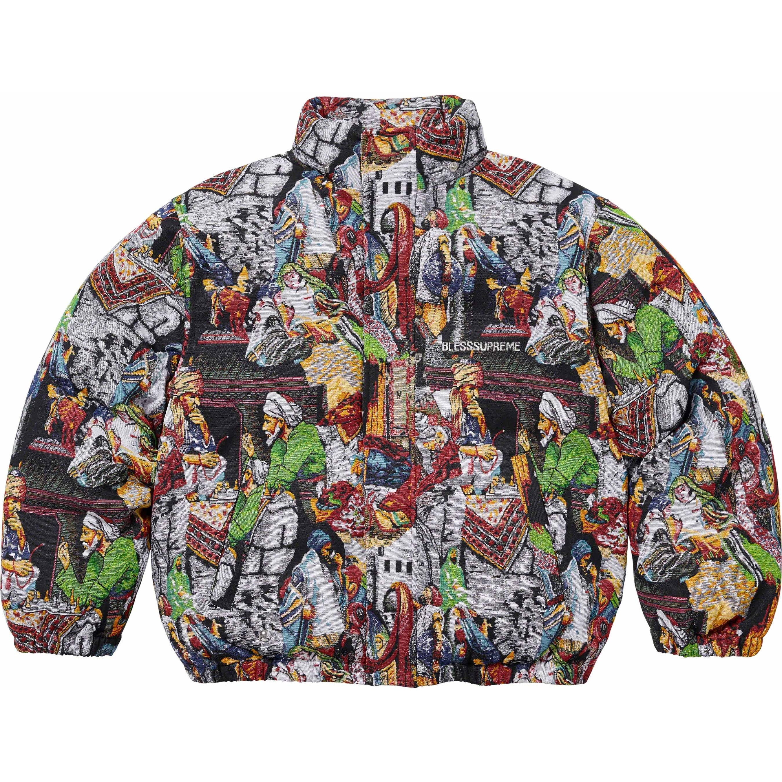 supreme bless ダウン ジャケット Supreme BLESS Tapestry Down Puffer Jacket (FW23) - $698