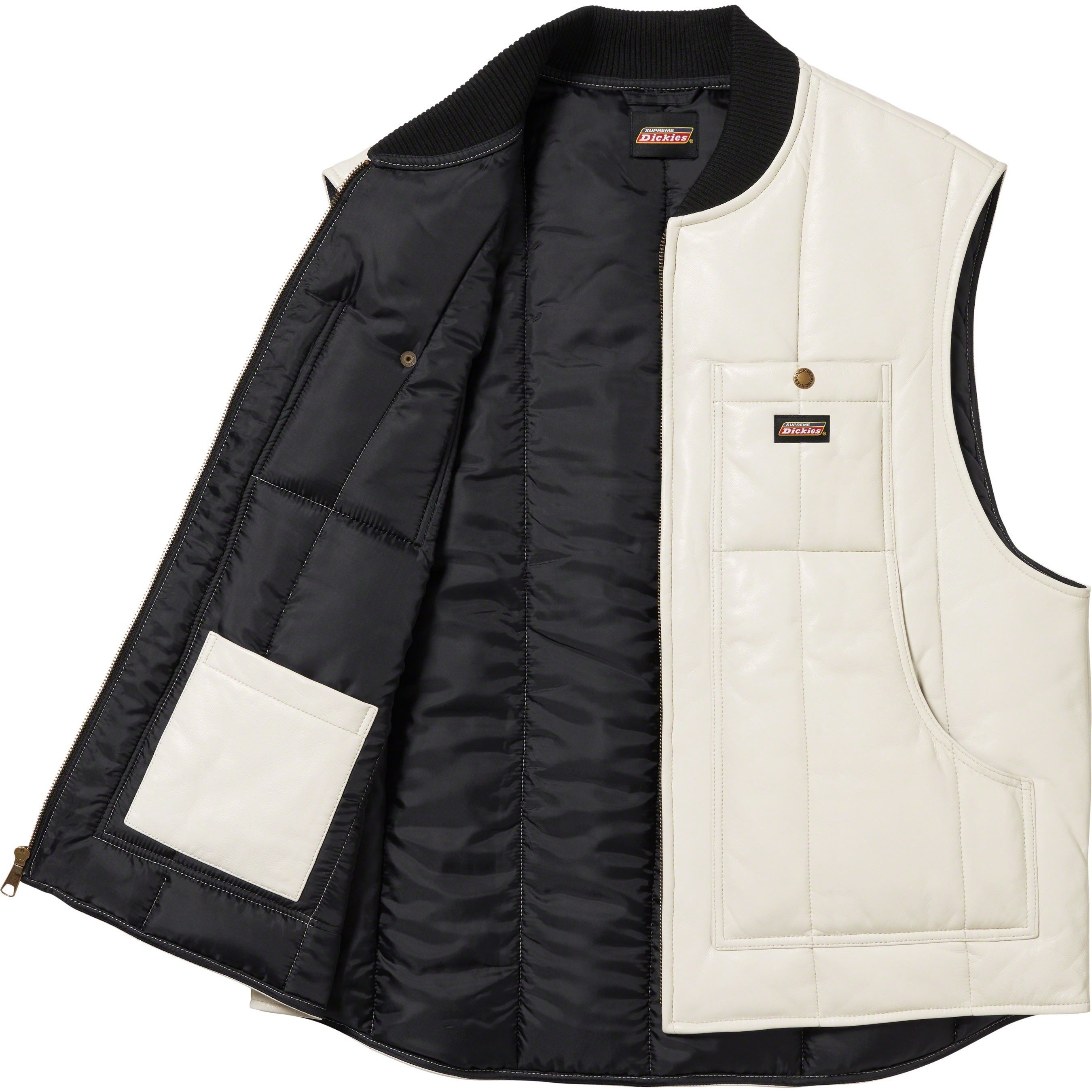 トップス Supreme Dickies Leather Work Vest 23FW Supreme Dickies Leather Work Vest (FW23) - $298