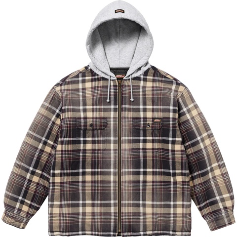 Supreme®/Dickies® Plaid Hooded Zip Up Shirt - Supreme