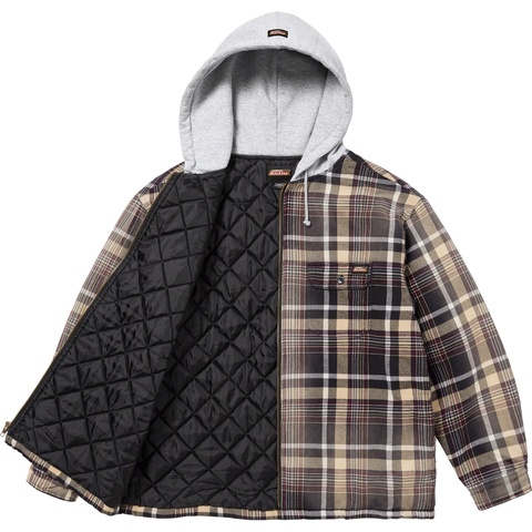 Supreme®/Dickies® Plaid Hooded Zip Up Shirt - Supreme