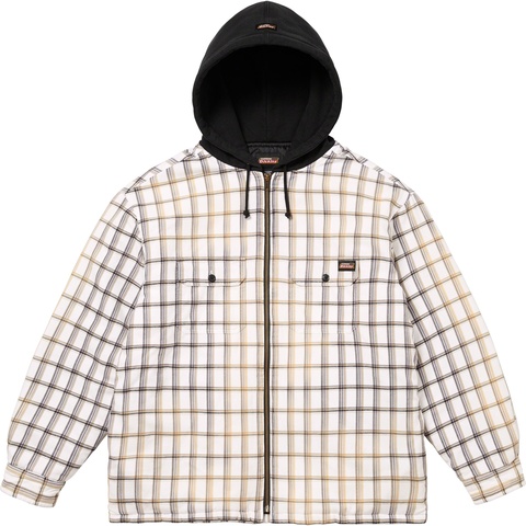 Supreme®/Dickies® Plaid Hooded Zip Up Shirt - Supreme