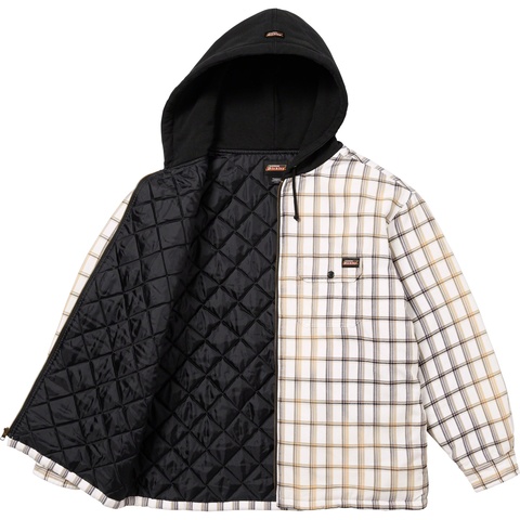 Supreme Supreme®/Dickies® Plaid Hooded Zip Up Shirt - White