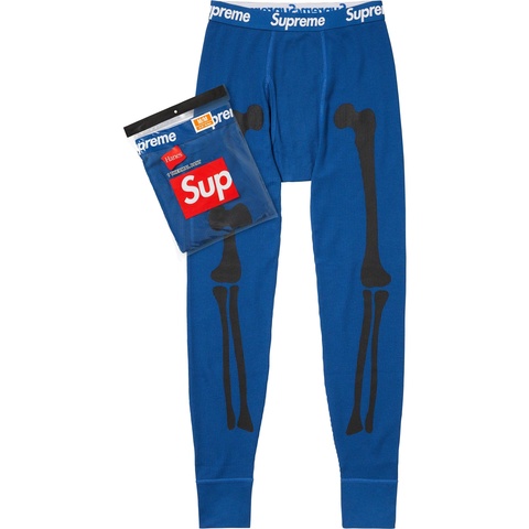 Supreme Supreme®/Hanes® Bones Thermal Pant (1 Pack) - Blue