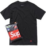 Supreme Supreme Hanes Tagless Tees (3 Pack) (FW23) - Black