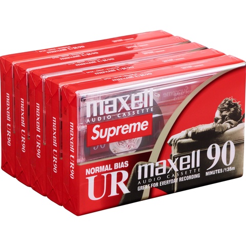 Supreme Supreme®/Maxell Cassette Tapes (5 Pack) - Clear
