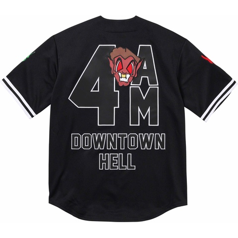 Supreme Supreme®/Mitchell & Ness® Downtown Hell Baseball Jersey - Black
