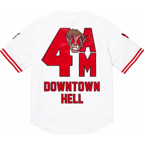 Supreme Supreme®/Mitchell & Ness® Downtown Hell Baseball Jersey - White